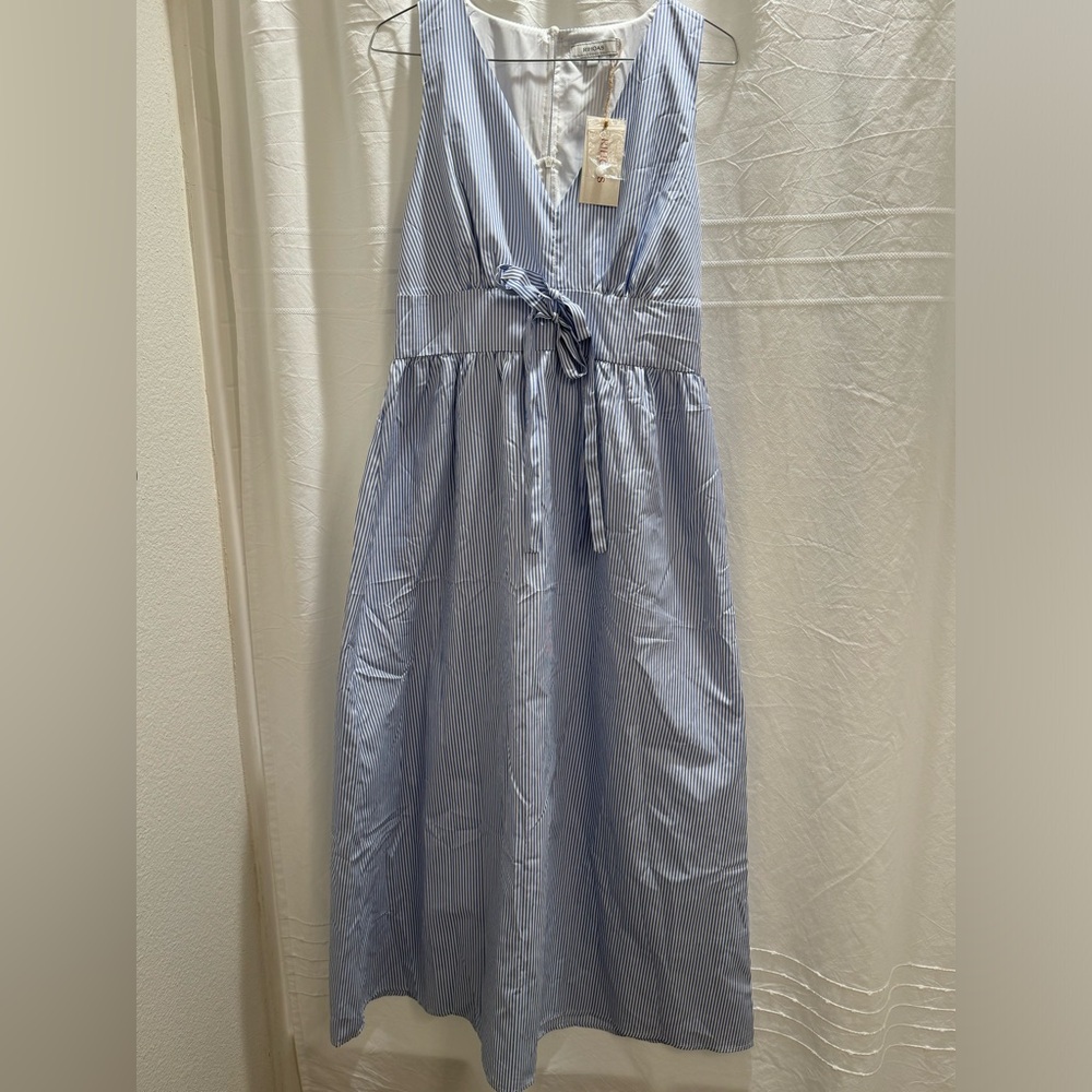 Rihoas blue striped dress